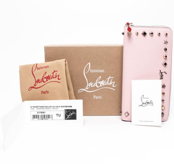 ルブタン コピー CHRISTIAN LOUBOUTIN Panettone ロゴジップウォレットPompadour 新色 3175061 P236